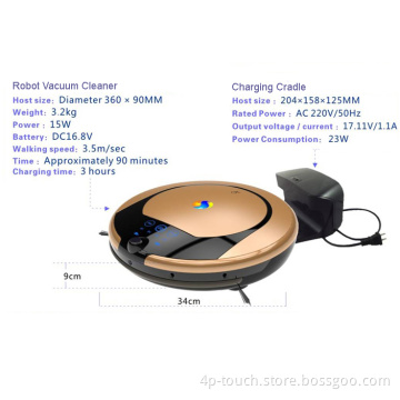 Ultra Slim Robot Vacuum Cleaner/Broom with Large Dustbin Capacity